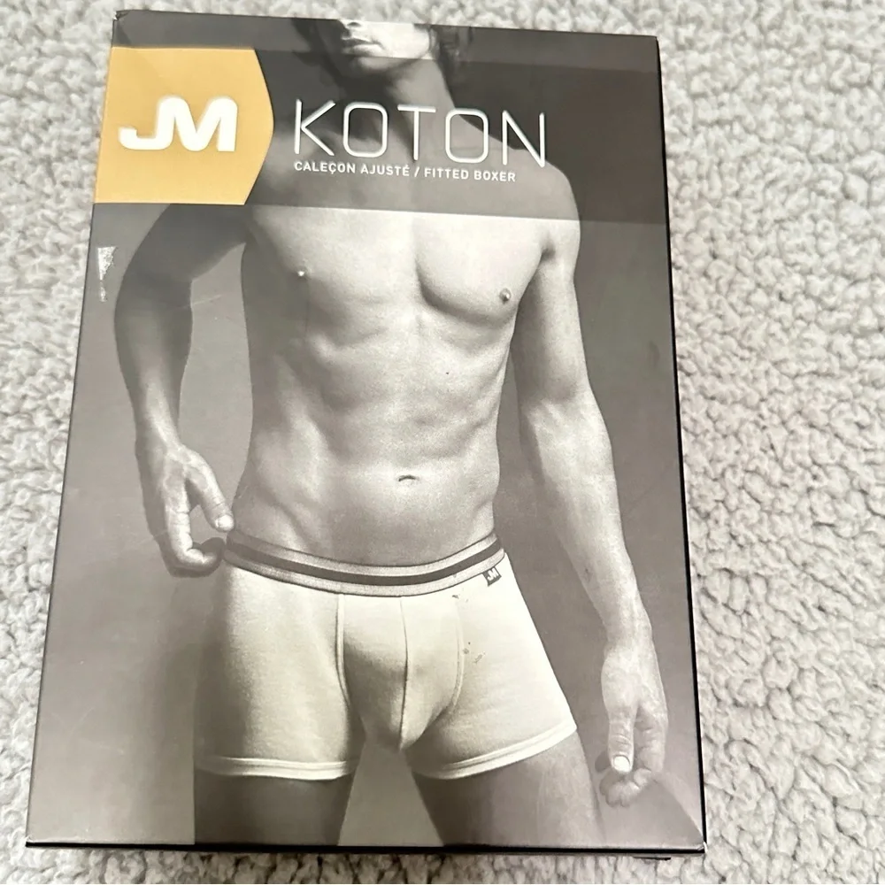 JM Koton Fitted Boxer White Size S /P 100% Cotton Underwear New in Box Canada